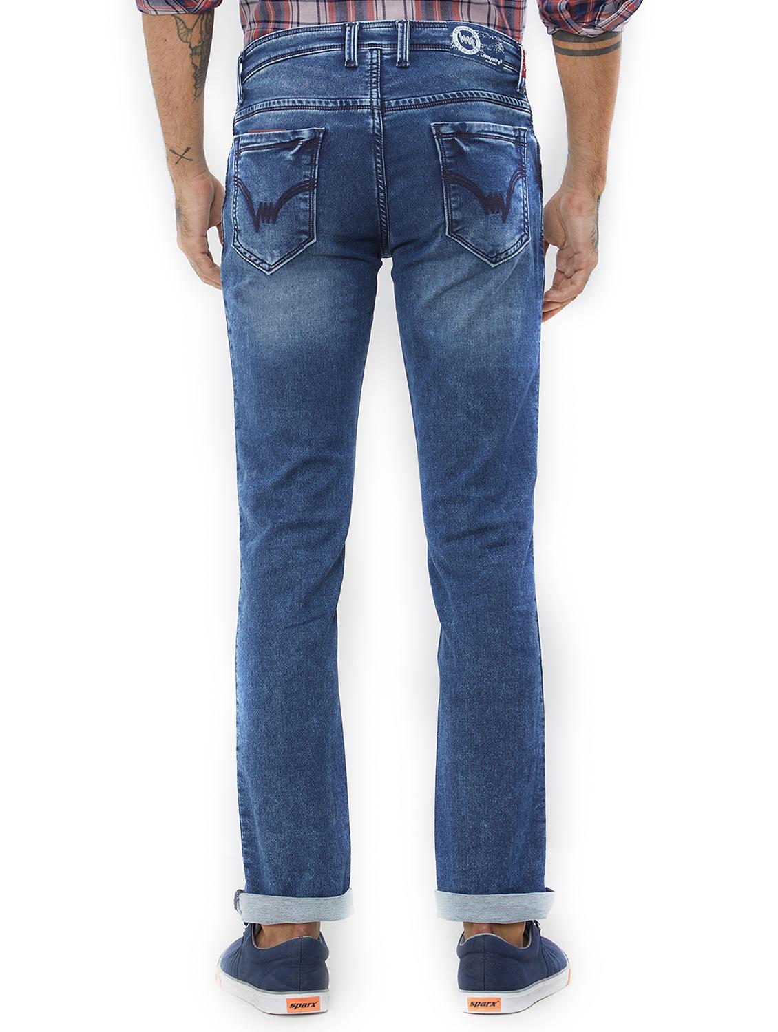 blue cotton washed jeans - 15430596 - Zoom Image - 3