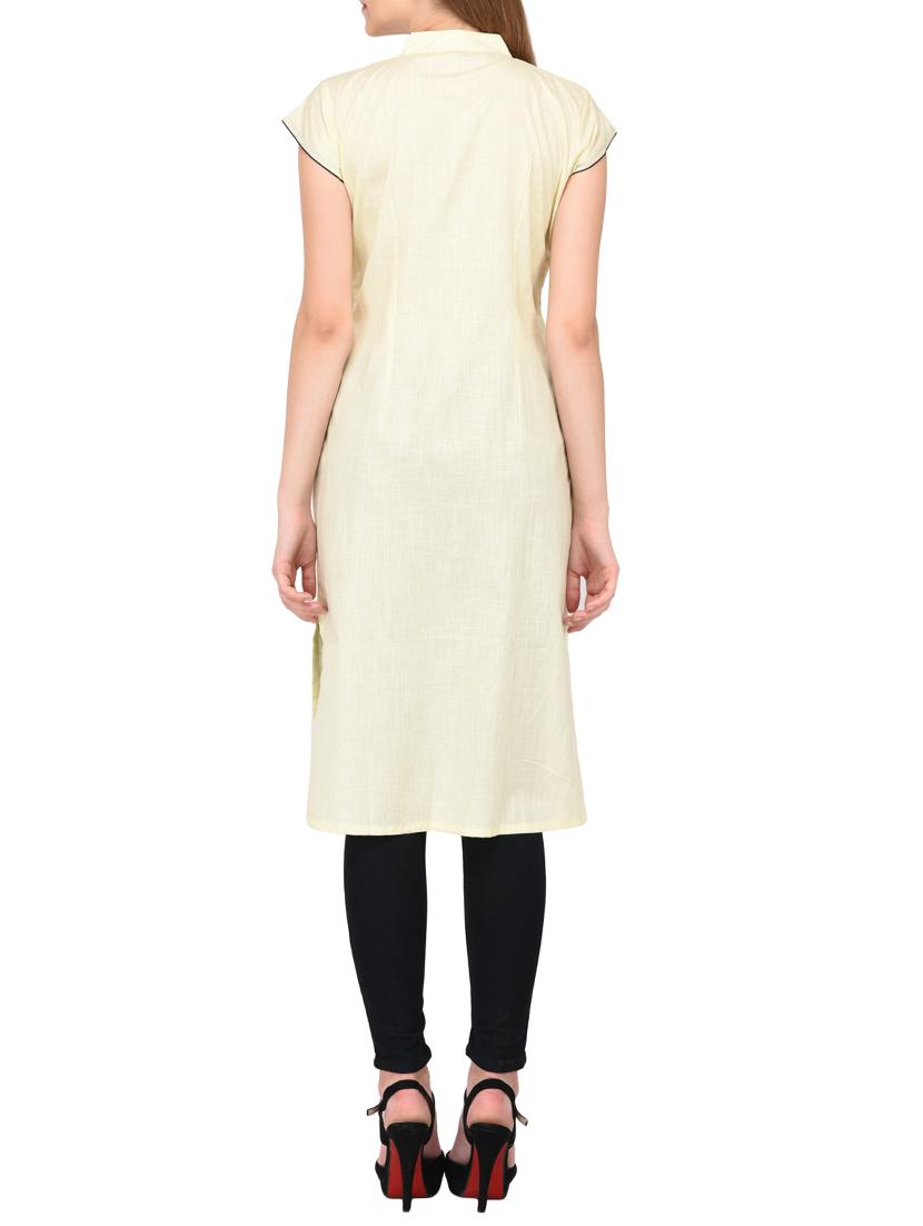 straight kurta with tassels - 15430617 - Zoom Image - 3
