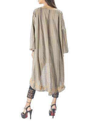 Asymmetric embroidered kurta - 15431008 - Standard Image - 3