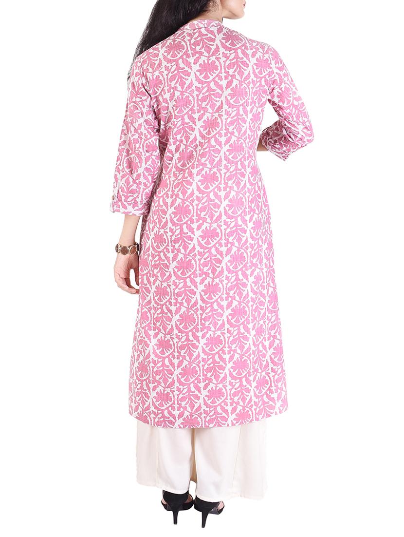 a-line dabu print kurta - 15431162 - Zoom Image - 3