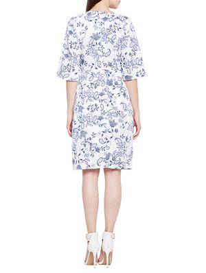 Twisted front detail floral dress - 15431183 - Standard Image - 3