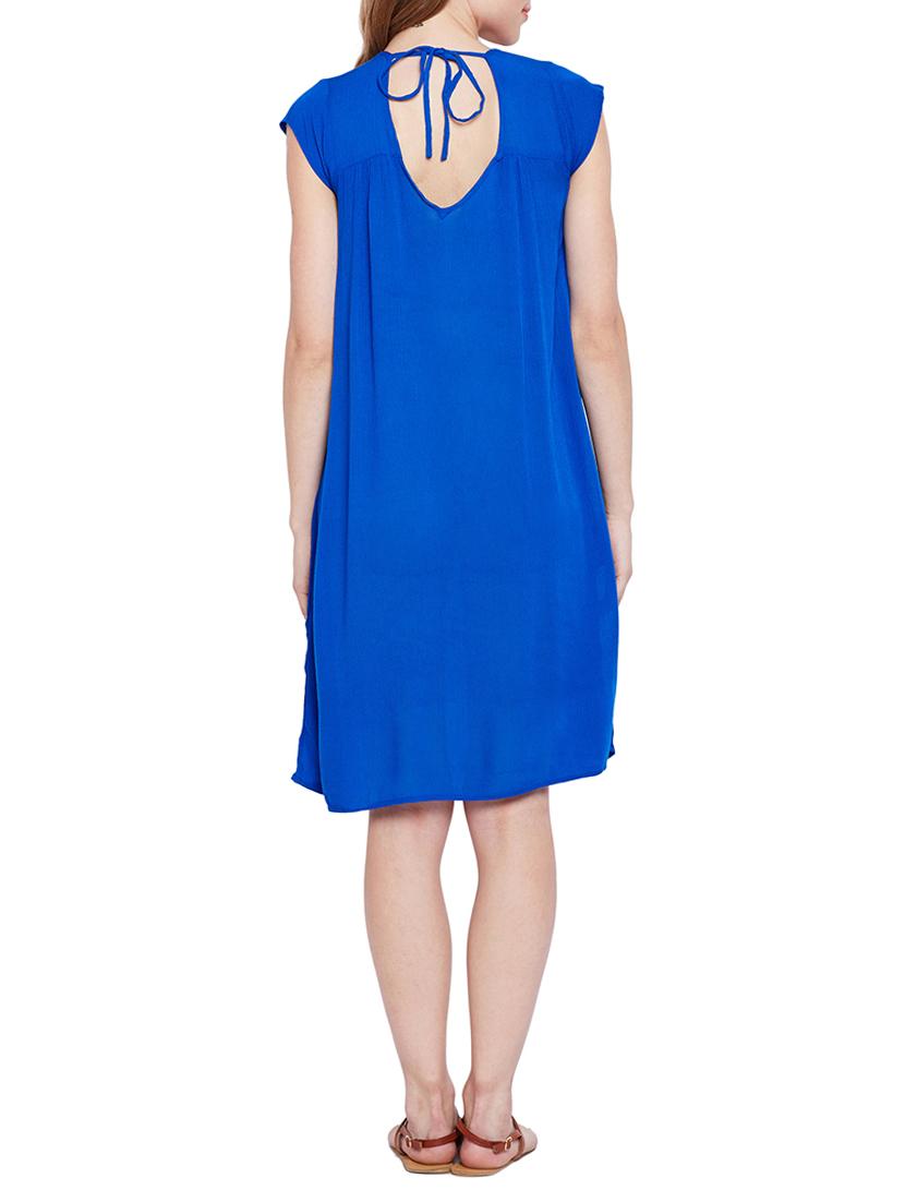 embroidered tie up back maternity dress - 15431224 - Zoom Image - 3