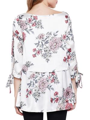 floral layered maternity tunic - 15431231 - Standard Image - 3