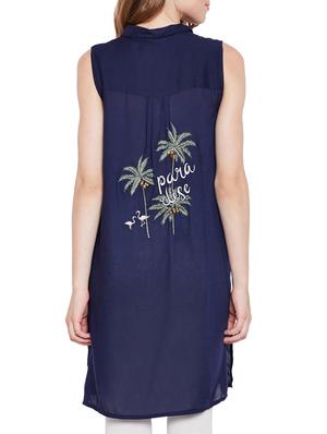 Embroidered back shirt tunic - 15431241 - Standard Image - 3