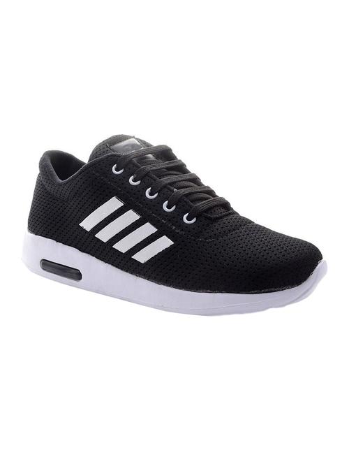 black mesh lace up sport shoes - 15431244 - Very Small Image - 1
