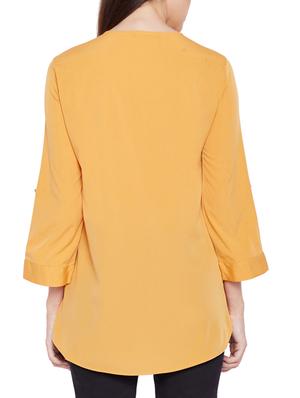 Zip up neck high low tunic - 15431277 - Standard Image - 3