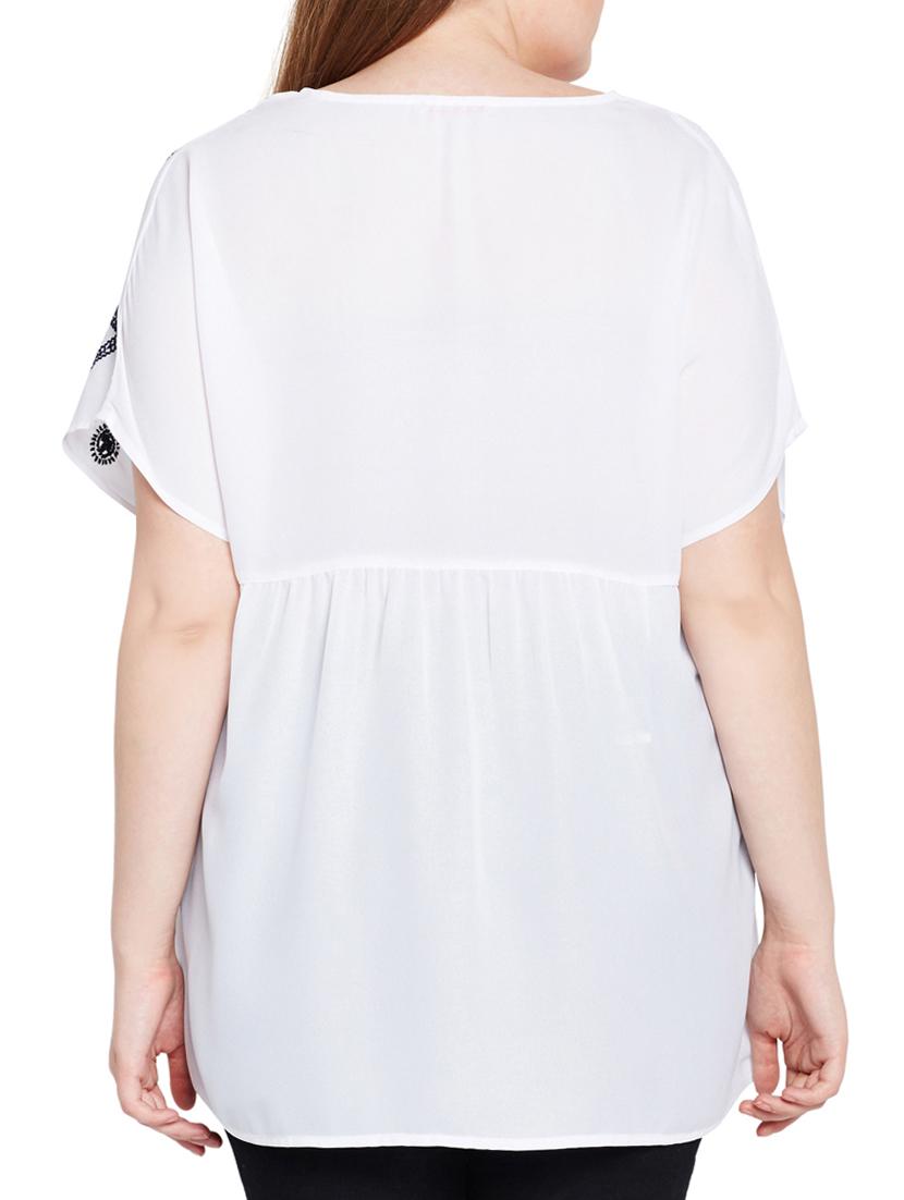raglan sleeved embroidered plus tunic - 15431295 - Zoom Image - 3