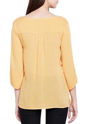 tie-up neck embroidered top - 15431321 - Standard Image - 3