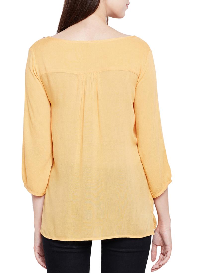 tie-up neck embroidered top - 15431321 - Zoom Image - 3