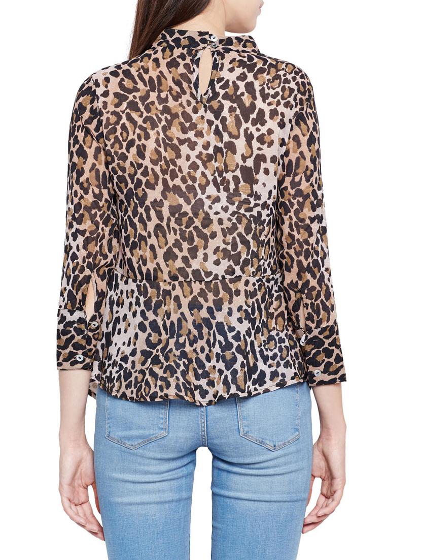 animal print mock neck top - 15431331 - Zoom Image - 3