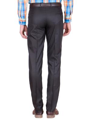 black cotton flat front formal trouser - 15431455 - Standard Image - 3