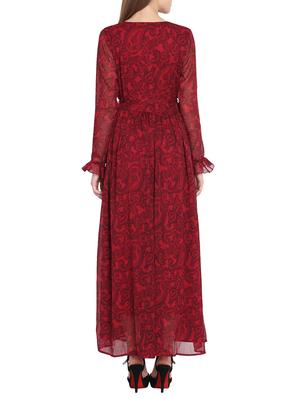 paisley printed belted maxi dress - 15431588 - Standard Image - 3