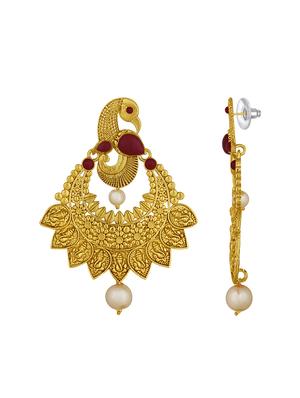 gold metal drop earrings - 15431744 - Standard Image - 3