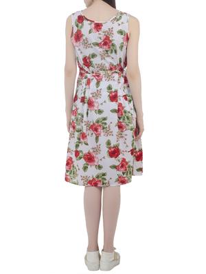 floral belted sleeveless dress - 15431749 - Standard Image - 3