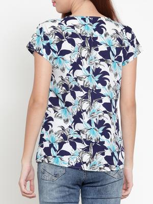 floral round neck top - 15431867 - Standard Image - 3