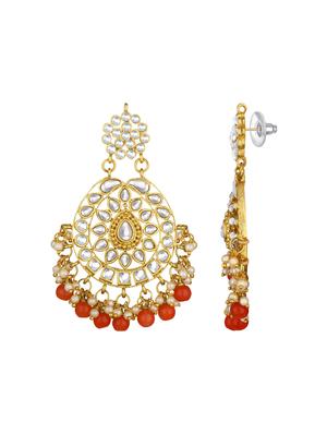 earrings & maangteeka set - 15431900 - Standard Image - 3