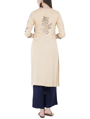 straight printed kurta - 15433109 - Standard Image - 3