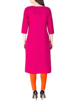 Straight embroidered kurta - 15433171 - Standard Image - 3