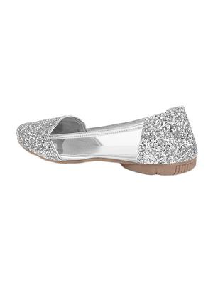 silver slip on ballerinas - 15433345 - Standard Image - 3