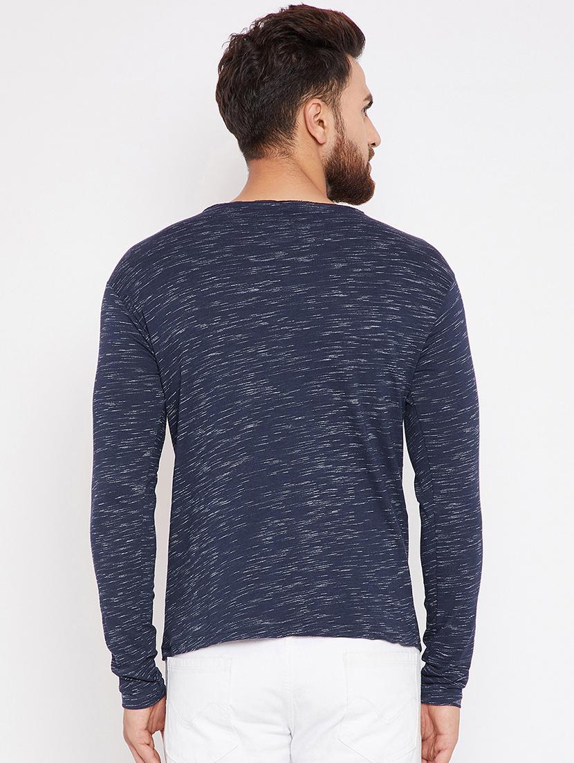 navy blue cotton t-shirt - 15434121 - Zoom Image - 3