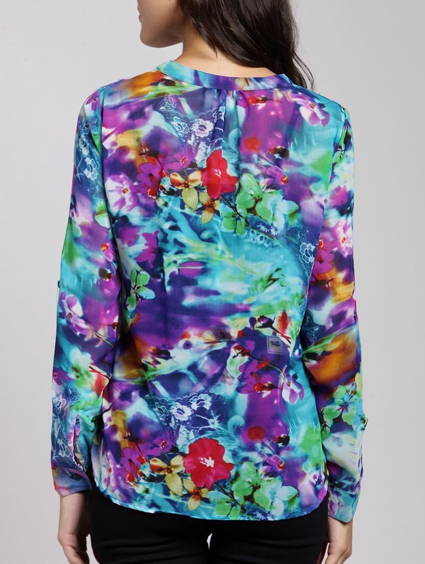 long sleeved floral shirt - 15434399 - Zoom Image - 3
