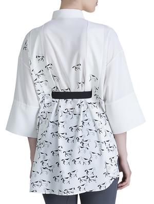 bow tie-up front high-low top - 15434476 - Standard Image - 3