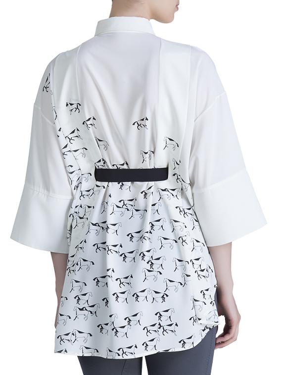 bow tie-up front high-low top - 15434476 - Zoom Image - 3