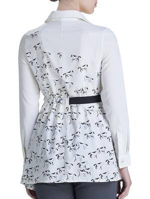 bow tie-up asymmetric tunic - 15434478 - Standard Image - 3