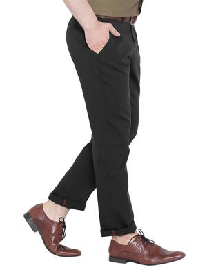black cotton chinos casual trousers - 15434533 - Standard Image - 3