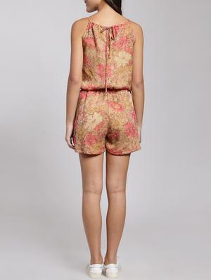 tie-up back floral romper - 15434543 - Standard Image - 3