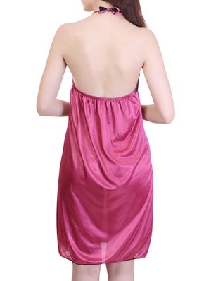 halter neck short nighty - 15434606 - Standard Image - 3