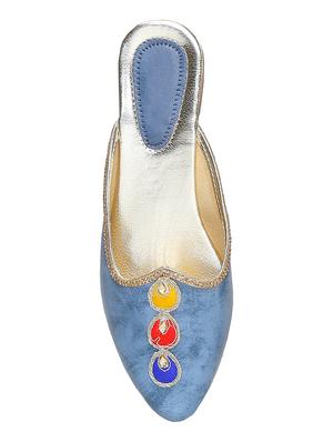 blue mules sandals - 15435141 - Standard Image - 3