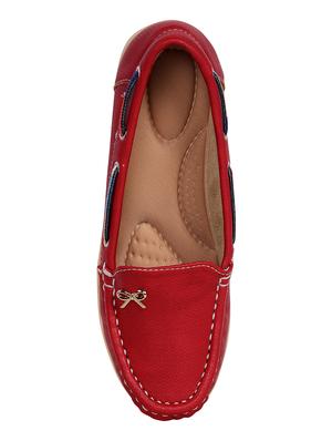 red slip on loafers - 15435162 - Standard Image - 3