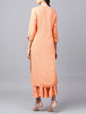 Gota patti tassles kurta foil printed palazzo set - 15435906 - Standard Image - 3