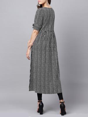 High slit stripes kurta - 15436014 - Standard Image - 3