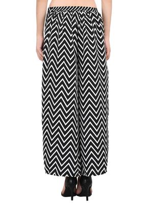 chevron flared palazzo - 15436288 - Standard Image - 3