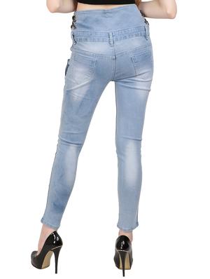 stone wash high rise jeans - 15436549 - Standard Image - 3