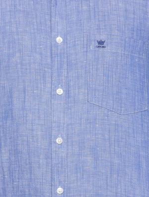 blue cotton casual shirt - 15436624 - Standard Image - 3