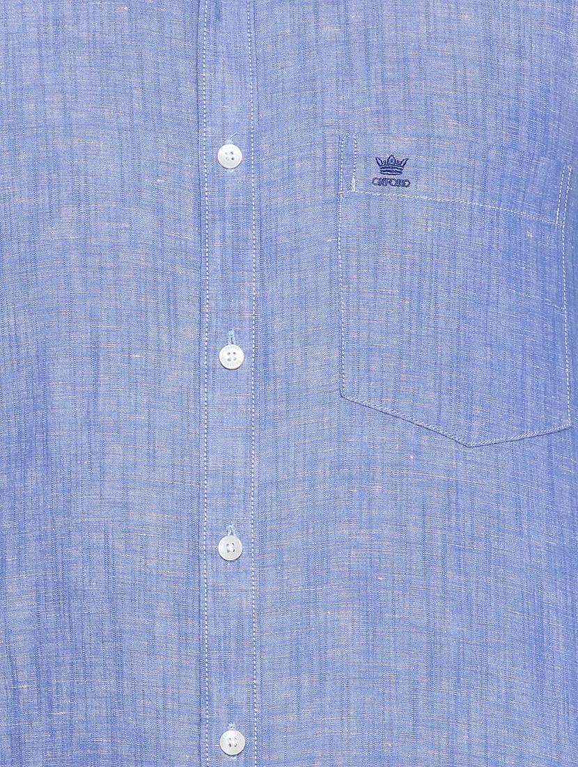 blue cotton casual shirt - 15436624 - Zoom Image - 3