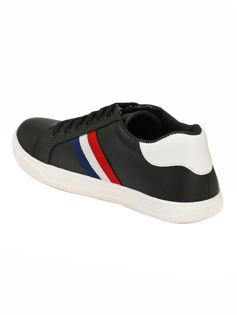 black leatherette lace up sneakers - 15436965 - Zoom Image - 3