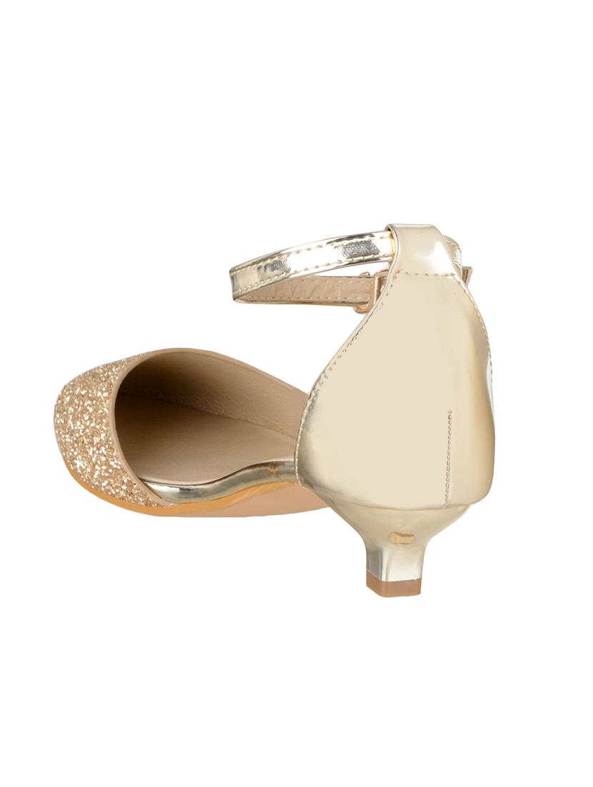 gold ankle strap sandals - 15436997 - Zoom Image - 3