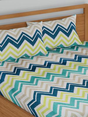 Cotton Double Bedsheet 2 Pillow Covers - 15437865 - Standard Image - 3