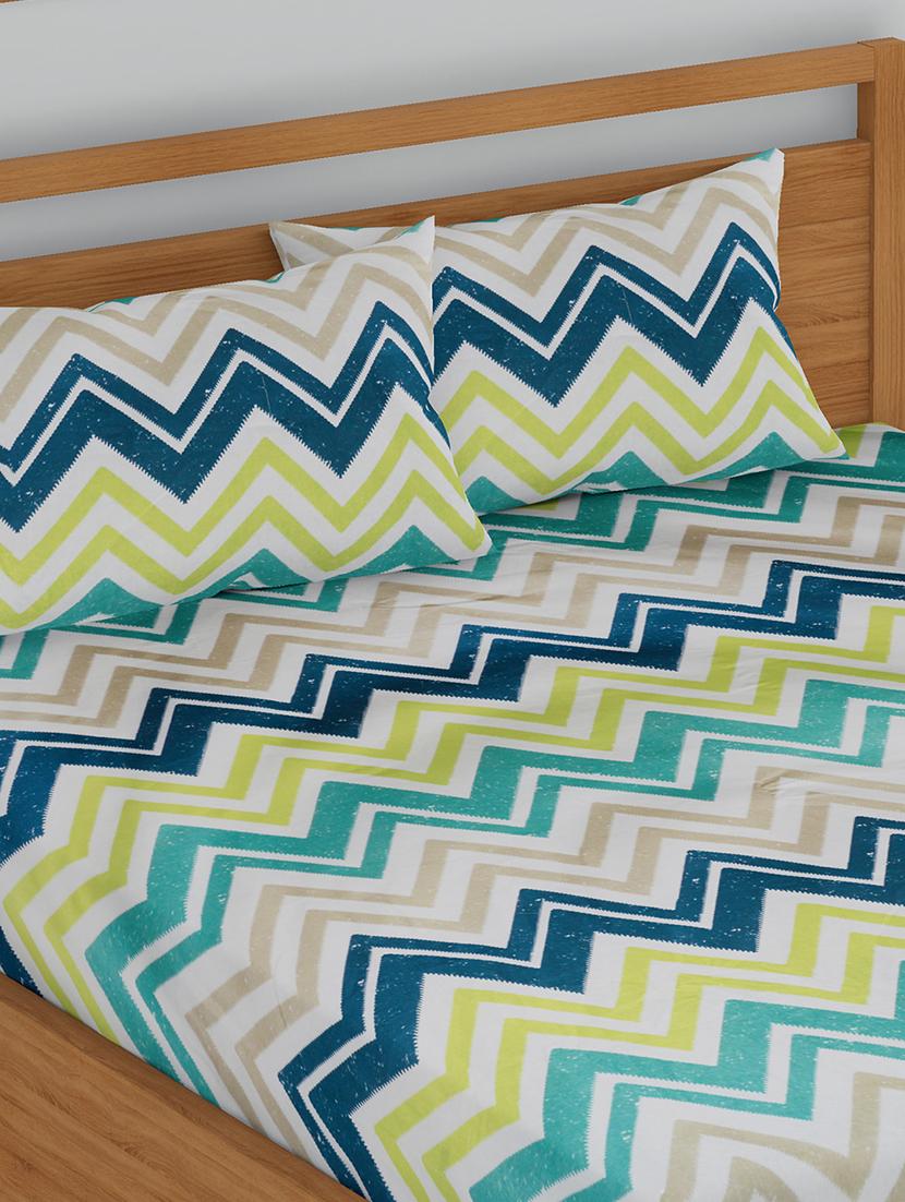 Cotton Double Bedsheet 2 Pillow Covers - 15437865 - Zoom Image - 3