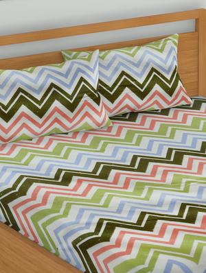 Cotton Double Bedsheet 2 Pillow Covers - 15437866 - Standard Image - 3