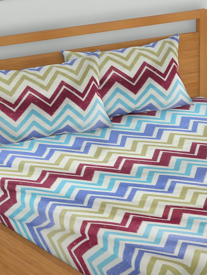 Cotton Double Bedsheet 2 Pillow Covers - 15437867 - Zoom Image - 3