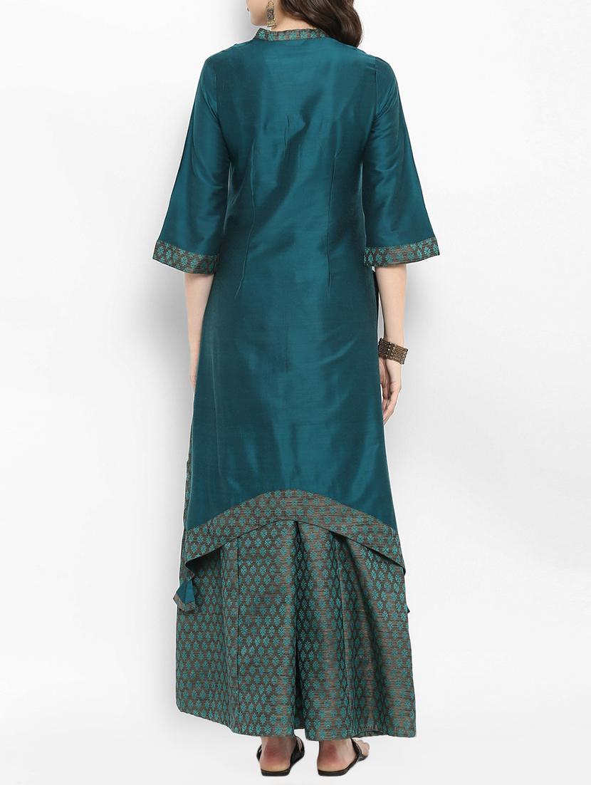 Aasymmetric kurta with skirt set - 15438265 - Zoom Image - 3