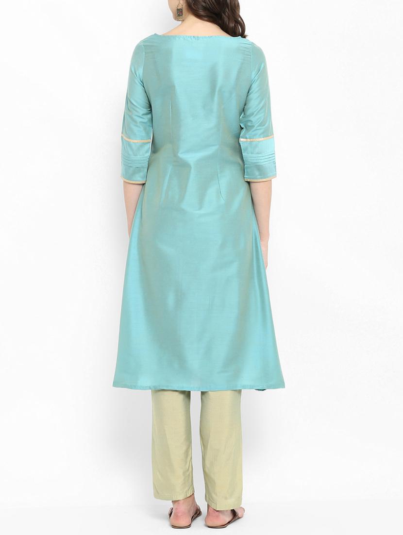 Gota patti kurta with pant set - 15438286 - Zoom Image - 3