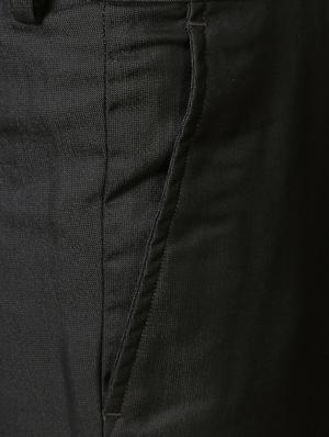 black polyester blend flat front formal trouser - 15438402 - Standard Image - 3