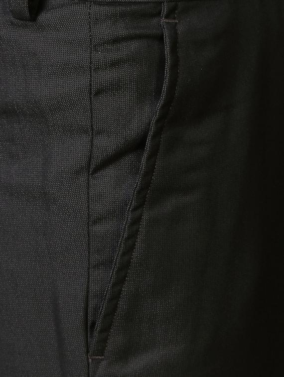 black polyester blend flat front formal trouser - 15438402 - Zoom Image - 3