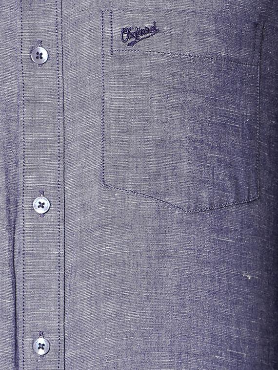 blue cotton blend formal shirt - 15438434 - Zoom Image - 3
